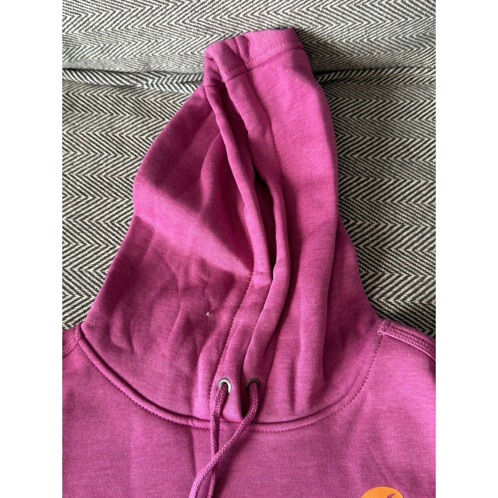 Carhartt Women's Midweight Pink Relaxed Fit Logo Graphic Hoodie Sweatshirt Sz Sm - Picture 5 of 8